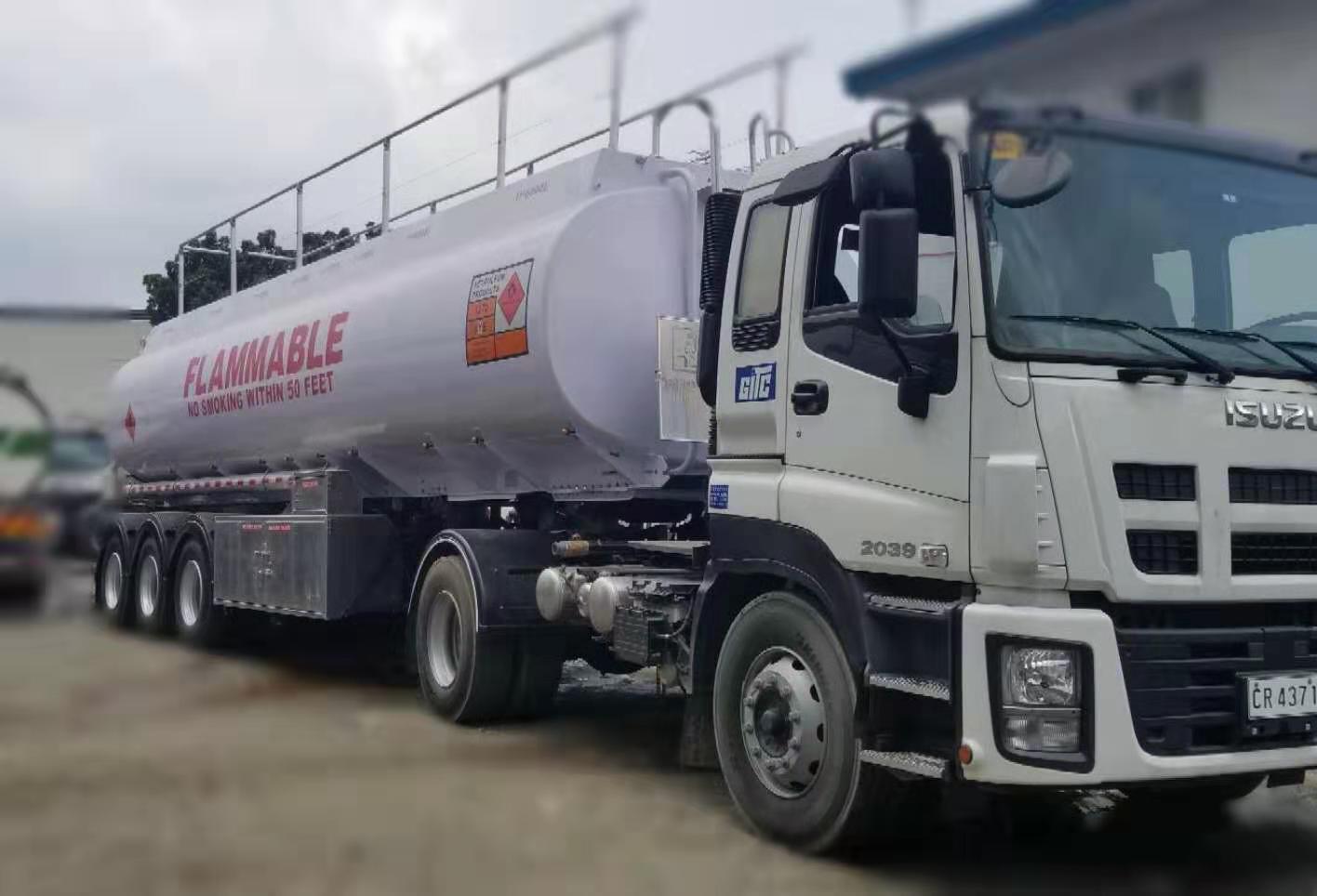 30,000L Carbon Steel Fuel Tank Semi Trailer The Manila Chemoil Tank